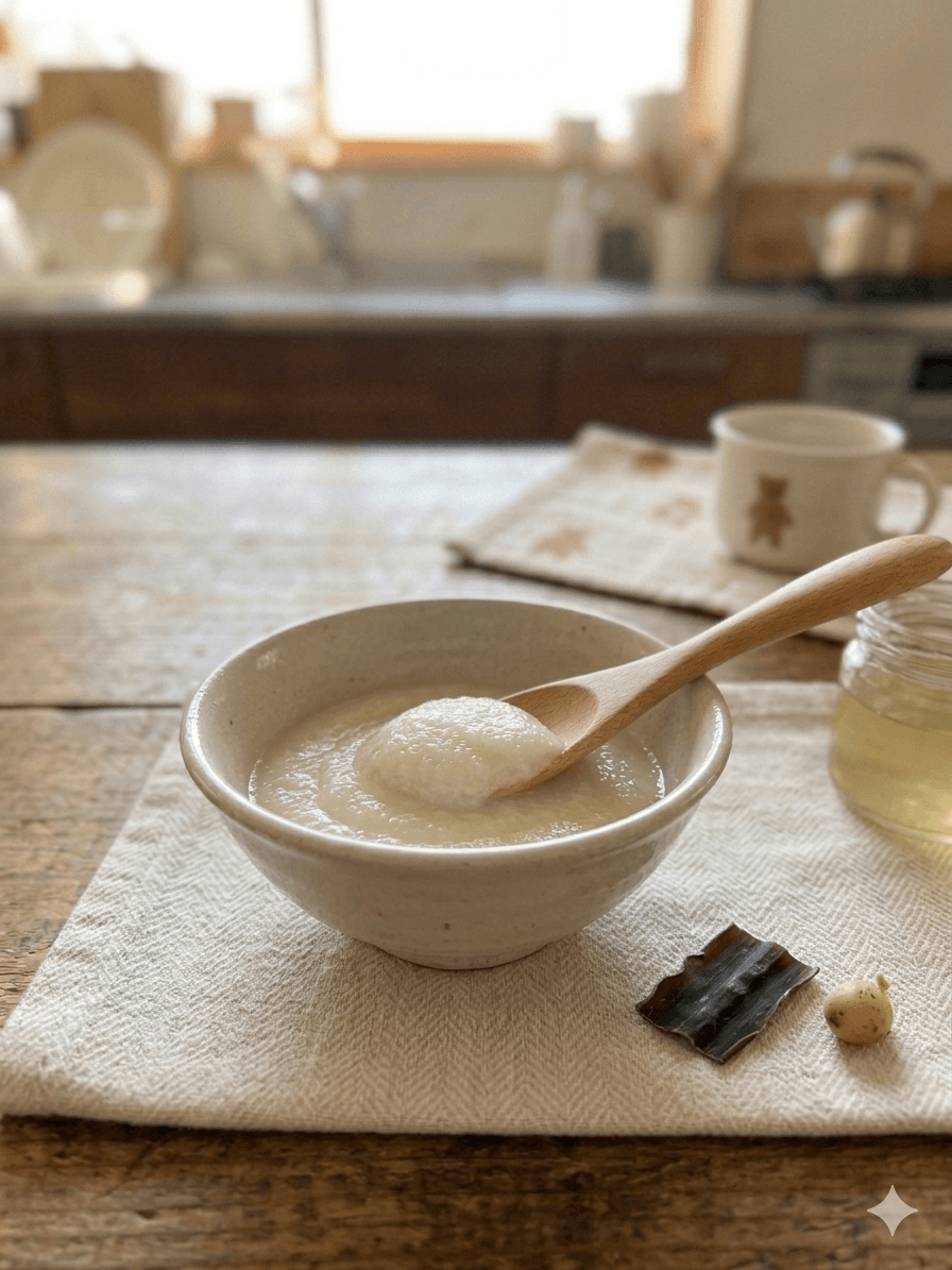 Daikon and Potato Puree with Kombu Dashi